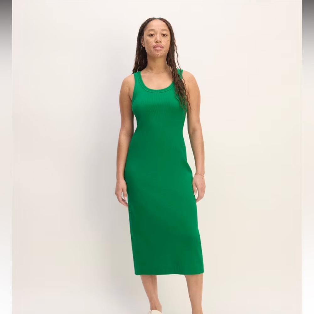 NWOT Sold Out 90s Rib Dress Everlane - Green Women’s Size S